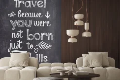 Naklejka: Angielski cytat napisany kredą na tablicy