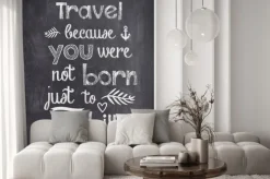 Naklejka: Angielski cytat napisany kredą na tablicy