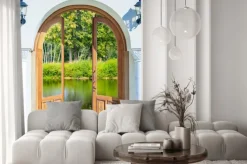 Naklejka: Arch drzwi otwarte staw