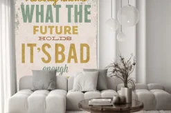 Naklejka: Archiwalne ilustracji typografii wektora z grunge skutki. może