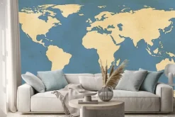 Naklejka: Artystyczna wizja mapy świata