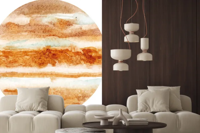 Naklejka: Artystyczne przedstawienie planety jowisz