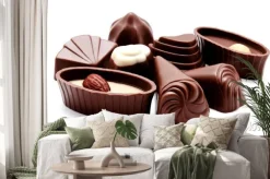 Naklejka: Asortyment cukierków czekoladowych izolowane