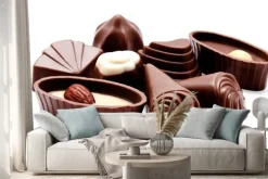 Naklejka: Asortyment cukierków czekoladowych izolowane