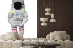 Naklejka: Astronauta samodzielnie na białym tle