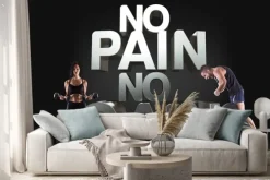 Naklejka: Athletic młodych ludzi do podnoszenia oponę na czarnym tle motywacyjne