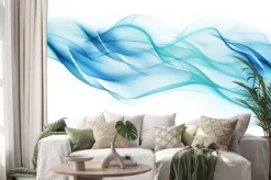 Naklejka: Atramentowe smugi w odcieniach niebieskiego