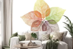 Naklejka: Ażurowe liście w jesiennych barwach