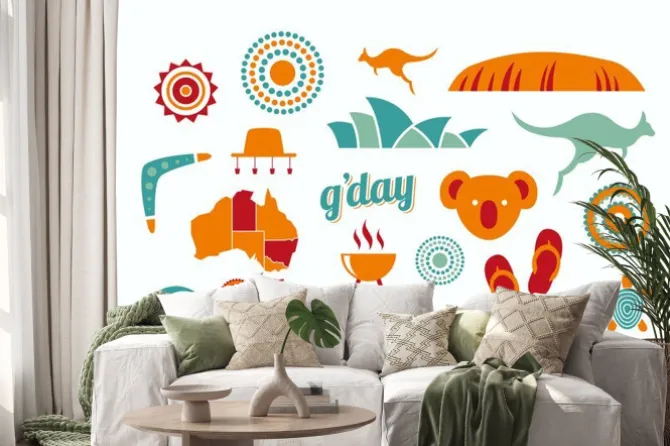 Naklejka: Australia zestaw ikon - ilustracja wektora