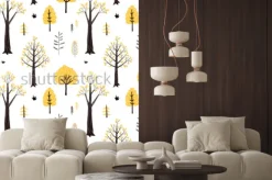 Naklejka: Autumn forest pattern