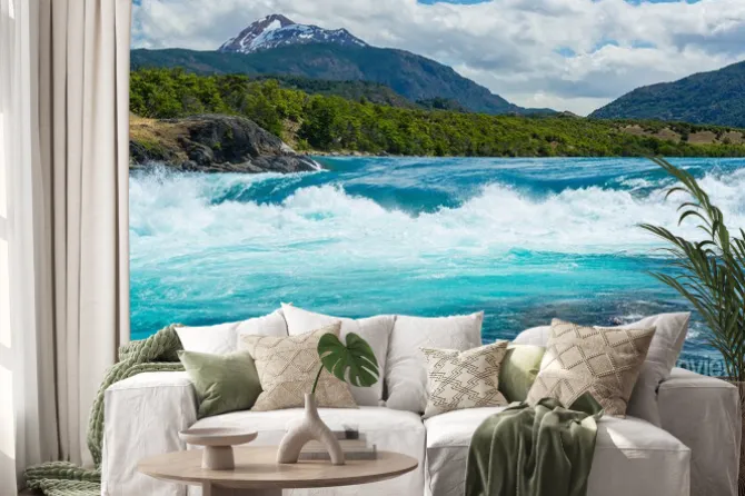 Naklejka: Baker zbiegu rzek i rzeki neff, chile