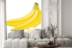 Naklejka: Banan na białym tle.