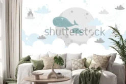 Naklejka: Baśniowa wodna planeta dla dzieci