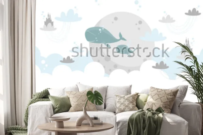 Naklejka: Baśniowa wodna planeta dla dzieci