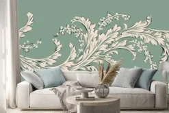 Naklejka: Baroque design, luxury european design，the wallpaper design