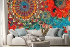 Naklejka: Barwna mandala w stylu orientalnym