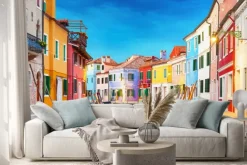 Naklejka: Barwne domy w burano w wenecji