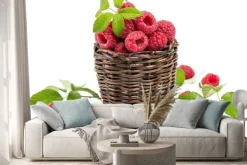 Naklejka: Basket organicznych malin