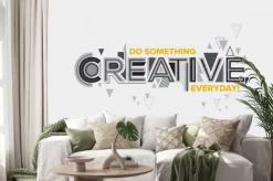 Naklejka: Bądź kreatywny napis po angielsku