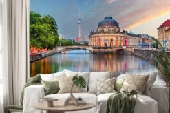 Naklejka: Berlin, muzeum bodego z odbicia w spree, niemcy