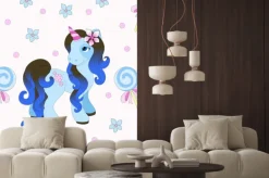 Naklejka: Bez szwu deseń z cute jednorożca. piękne tło. ilustracji wektorowych.