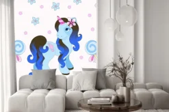 Naklejka: Bez szwu deseń z cute jednorożca. piękne tło. ilustracji wektorowych.