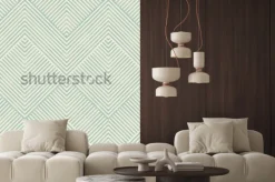 Naklejka: Bezszwowy abstrakcjonistyczny geometryczny wzór w turkusie i