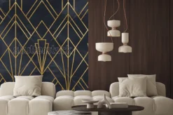 Naklejka: Bezszwowy geometryczny wzór na papierowej teksturze. tło w stylu