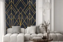 Naklejka: Bezszwowy geometryczny wzór na papierowej teksturze. tło w stylu