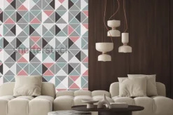 Naklejka: Bezszwowy raster geometryczny rombu koloru wzoru tło