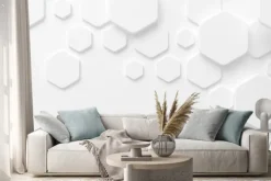 Naklejka: Białe tło tekstury 3d. 3d ilustracji, renderowania 3d.