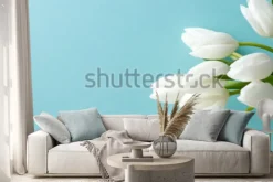 Naklejka: Biały tulipan