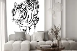 Naklejka: Biały tygrys