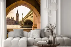 Naklejka: Big ben od strony rzeki