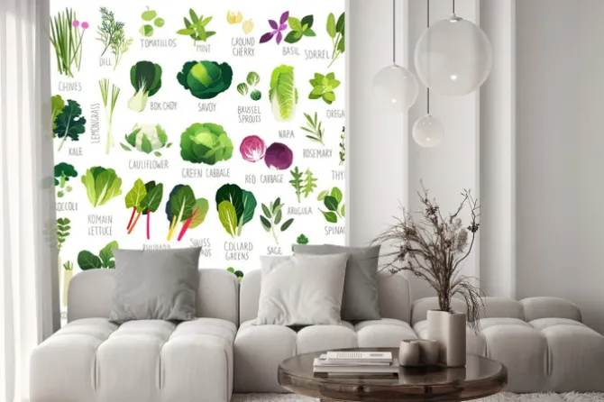 Naklejka: Big clipart kolekcji z różnych rodzajów warzyw i wspólnych kulinarnych