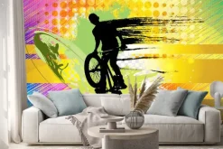 Naklejka: Bmx rowerzysta