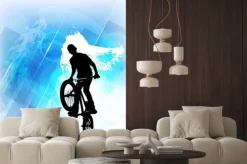 Naklejka: Bmx rowerzysta, abstrakcyjne illustartion