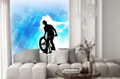 Naklejka: Bmx rowerzysta, abstrakcyjne illustartion