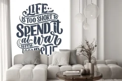 Naklejka: Body positive lettering slogan for fashion lifestyle design.