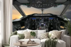 Naklejka: Boing 787 dreamliner, w kokpicie