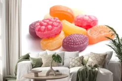 Naklejka: Bonbons traditionels sur fond blanc