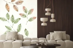 Naklejka: Botaniczna kompozycja z suszonych liści