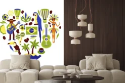 Naklejka: Brazylia dekoracyjne zestaw