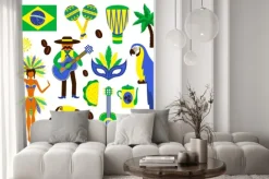 Naklejka: Brazylia dekoracyjne zestaw