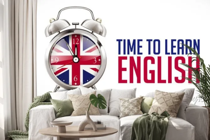 Naklejka: Budzik z brytyjską flagą