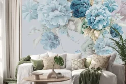 Naklejka: Bukiet błękitnych kwiatów