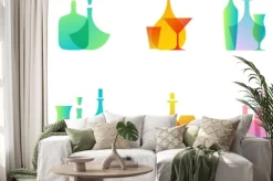 Naklejka: Butelka szklana ikony