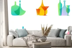 Naklejka: Butelka szklana ikony