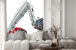 Naklejka: Cartoon truck vector ogień