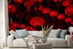 Naklejka: Chińskie lampiony, chiński nowy rok.